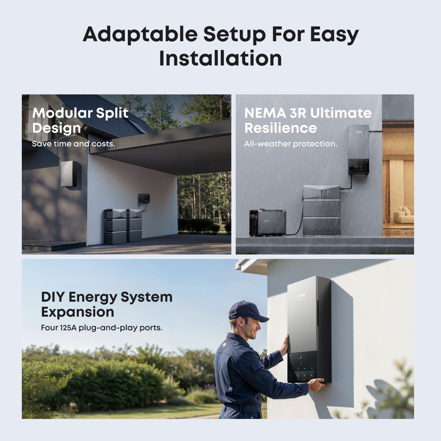 Anker SOLIX Power Dock -Adaptable Setup for easy installation