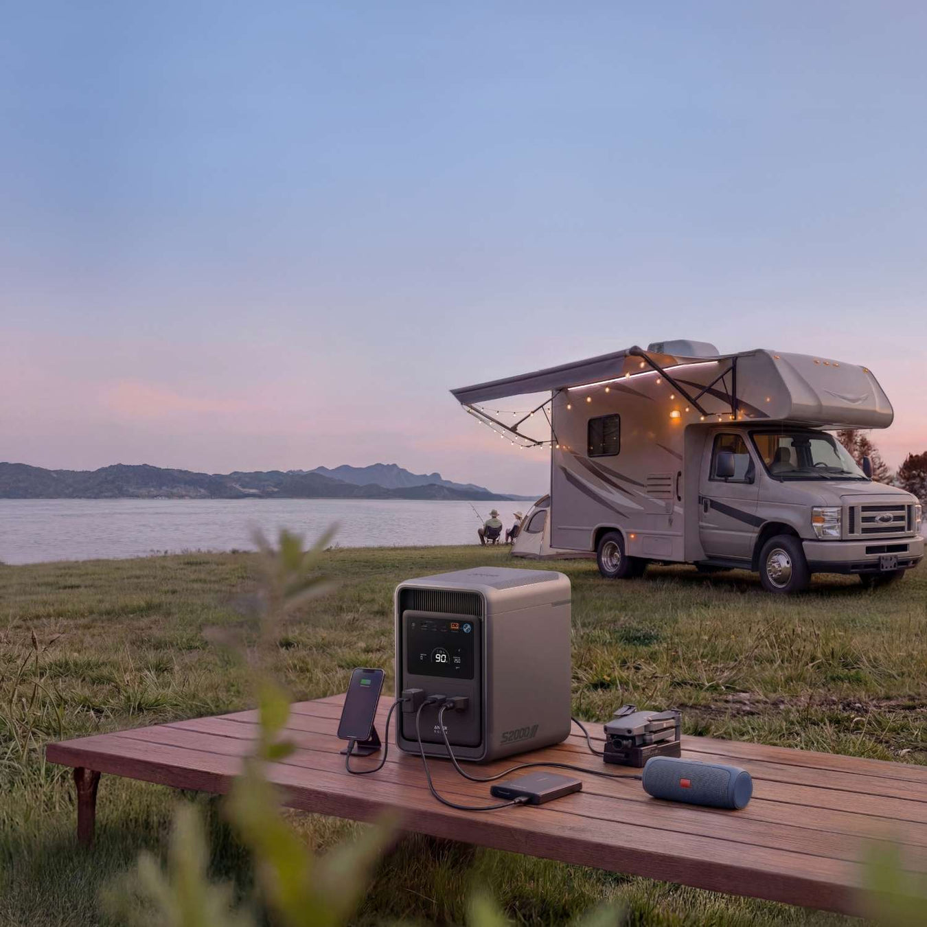 Anker SOLIX S2000 At An RV Camp Site