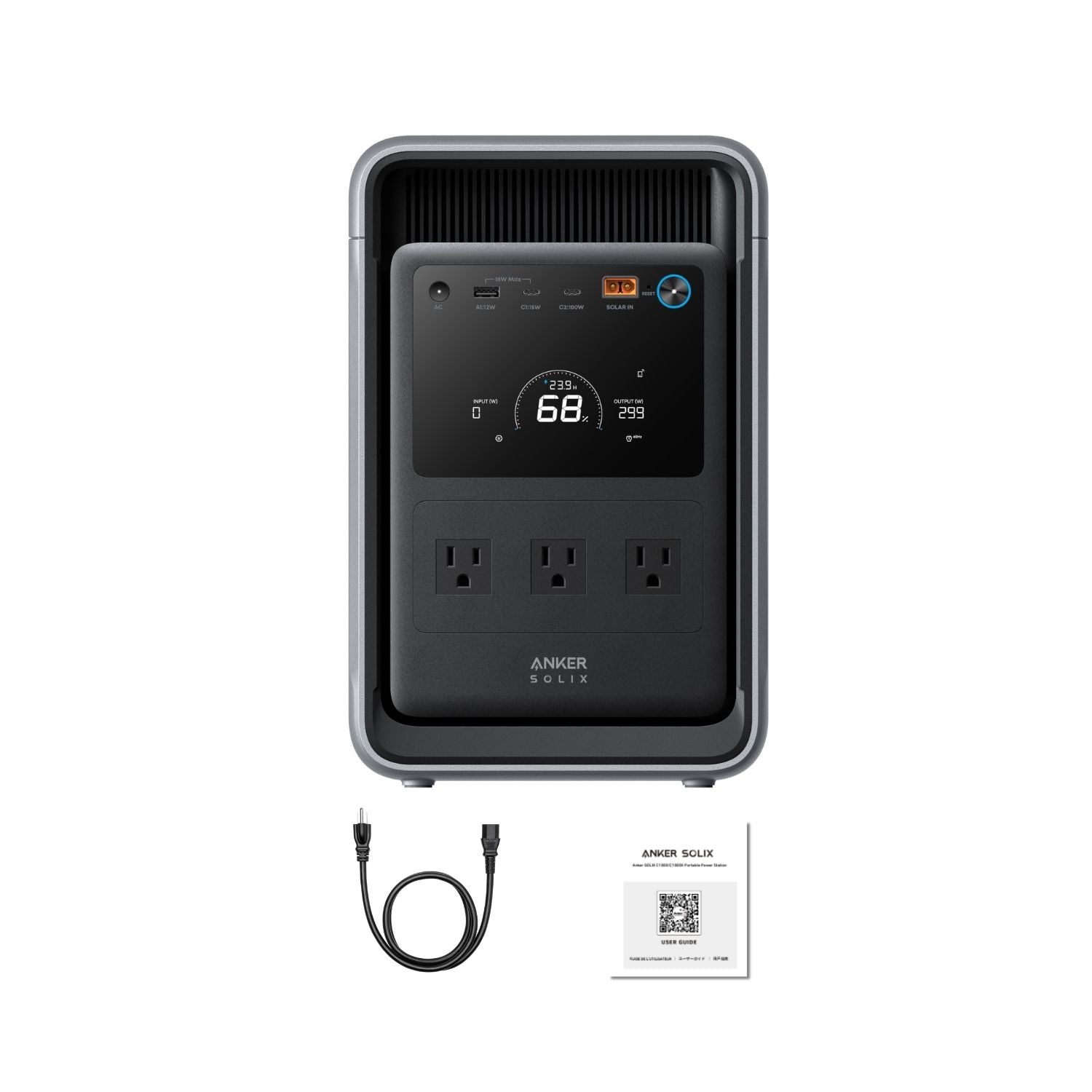 Anker SOLIX S2000 Front View With Inclusions