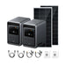 Two Anker SOLIX S2000 Power Stations With Two 200 Watt Rigid Solar Panels