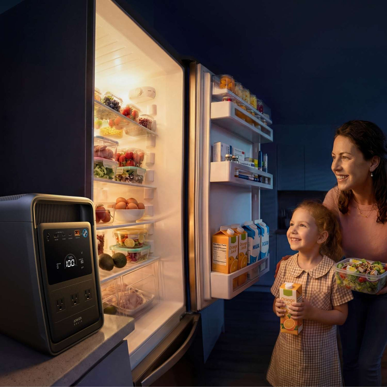 Anker SOLIX S2000 Powering A Refrigerator During An Outage