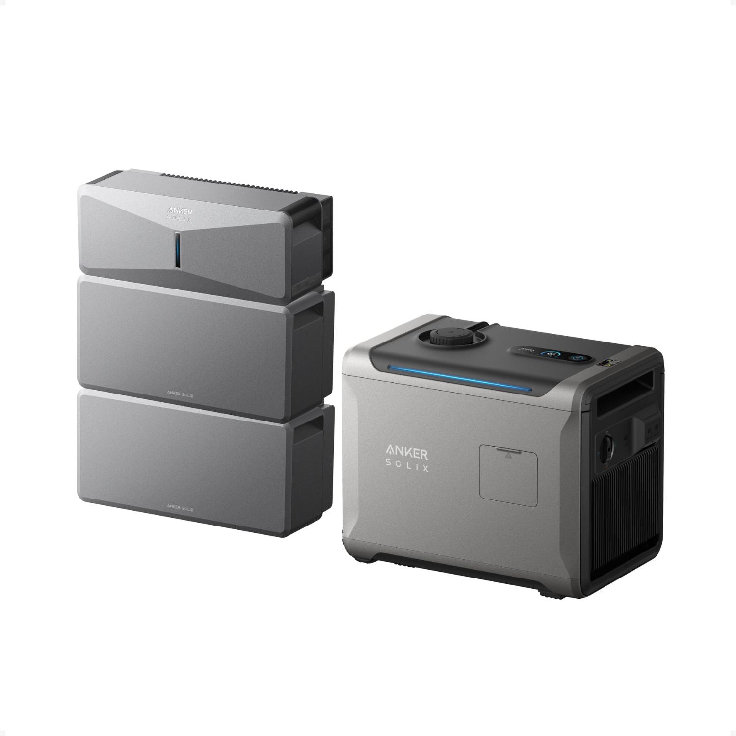 Anker SOLIX Tri-Fuel Smart Generator 5500 Plus Anker SOLIX E10 With Two Batteries