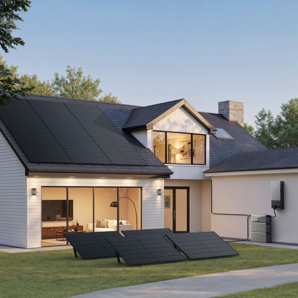 Anker Smart Home Backup Kit connected to a solar panel