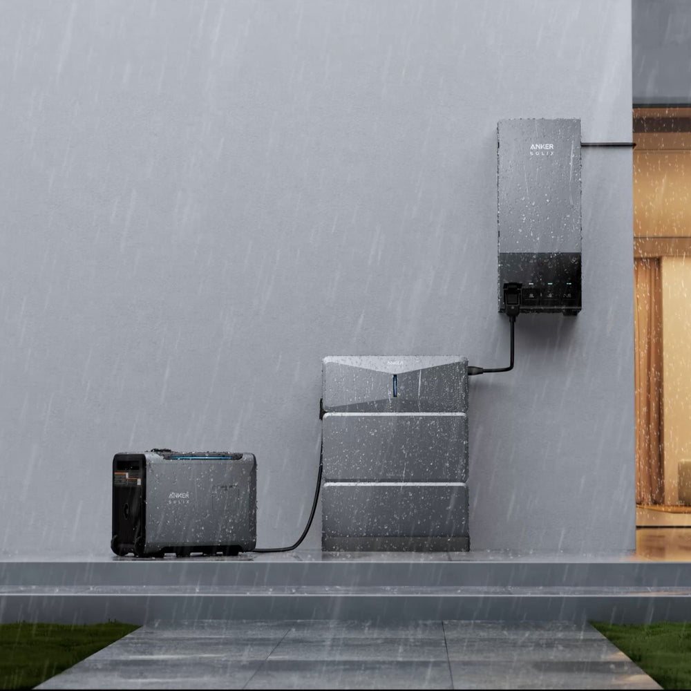 Anker Smart Home Backup Kit with Anker Tri-Fuel 5500 Smart Generator when raining