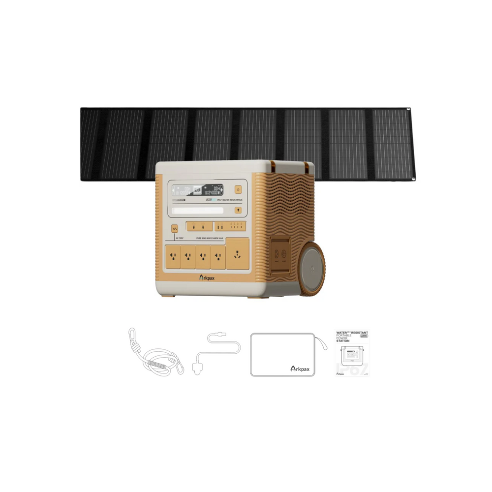 Ark Pro + 1 x 200W Portable Solar Panel Inclusions