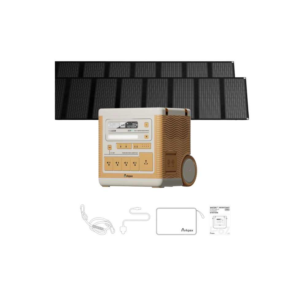 Ark Pro + 2 x 200W Portable Solar Panels Inclusions
