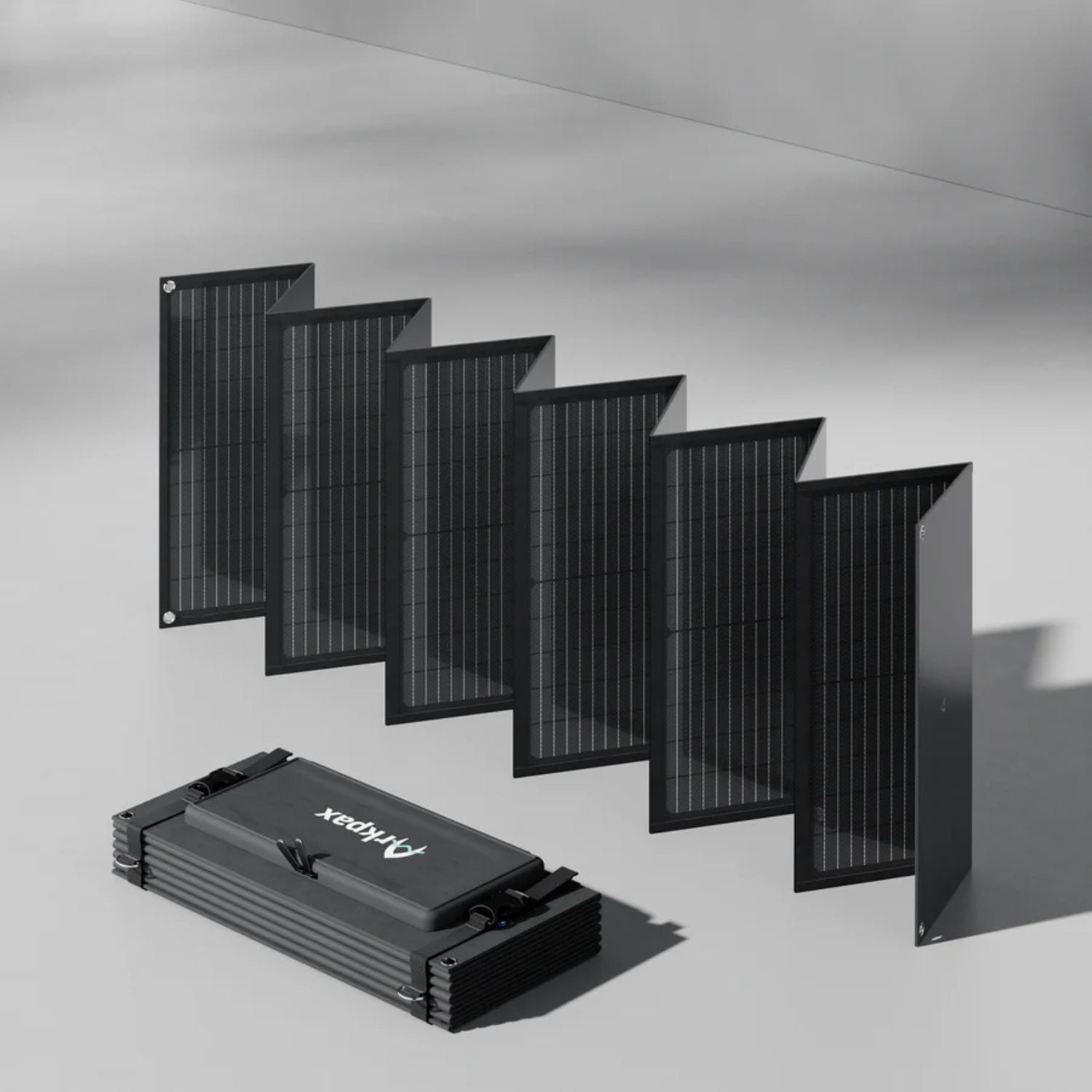 Arkpax 200W Folding Portable Solar Panel folded for compact storage