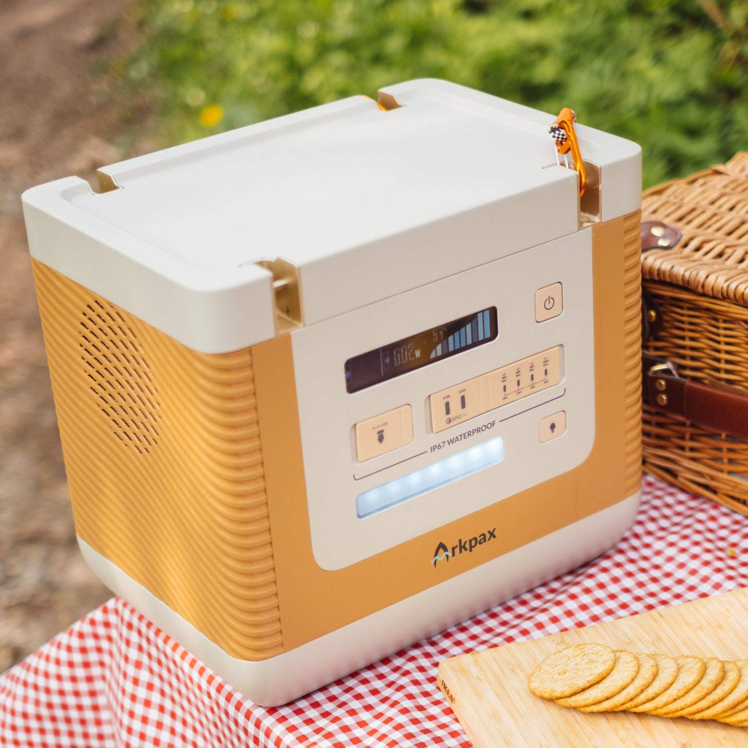 Arkpax Ark Portable Power Station placed on a table