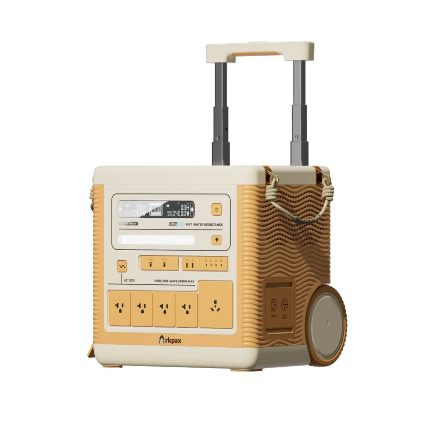 Arkpax Ark Pro Professional Grade Portable Power Station Left View showing its handle