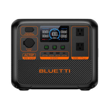 BLUETTI AC70P Portable Power Station in a camp van