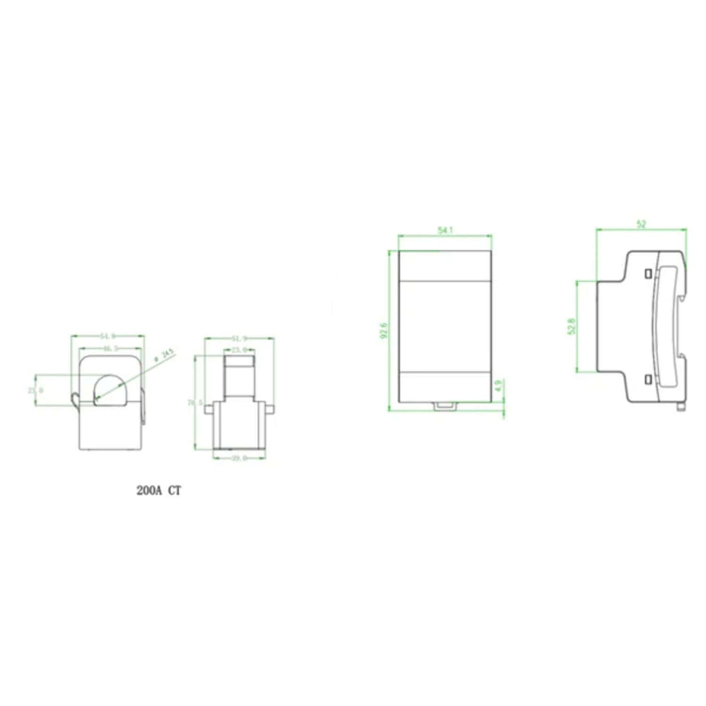 BLUETTI EP900 PV Inverter Energy Meter Size