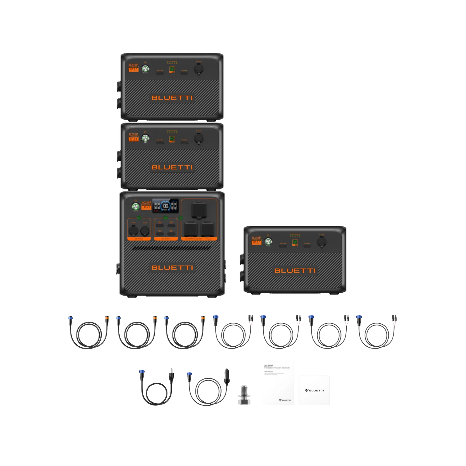 BLUETTI AC240P Portable Power Station + 3 x B210 Expansion Battery Inclusions