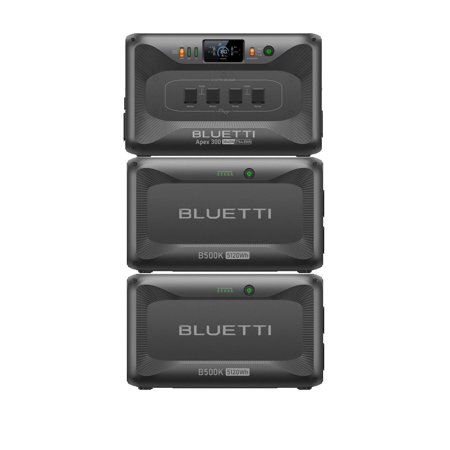 BLUETTI Apex 300 Portable Power Station with two B500K2 Battery