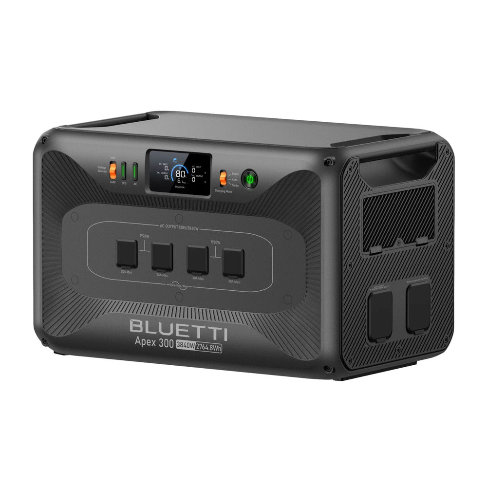 BLUETTI Apex 300 Versatile Power Station facing left