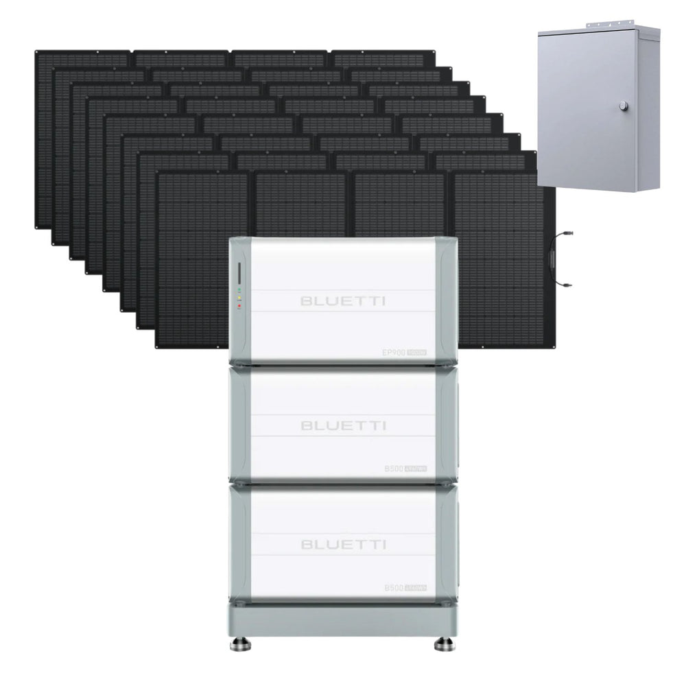 BLUETTI EP900 with 2 B500 Batteries, Home Kit, and 8×400W Solar Panels