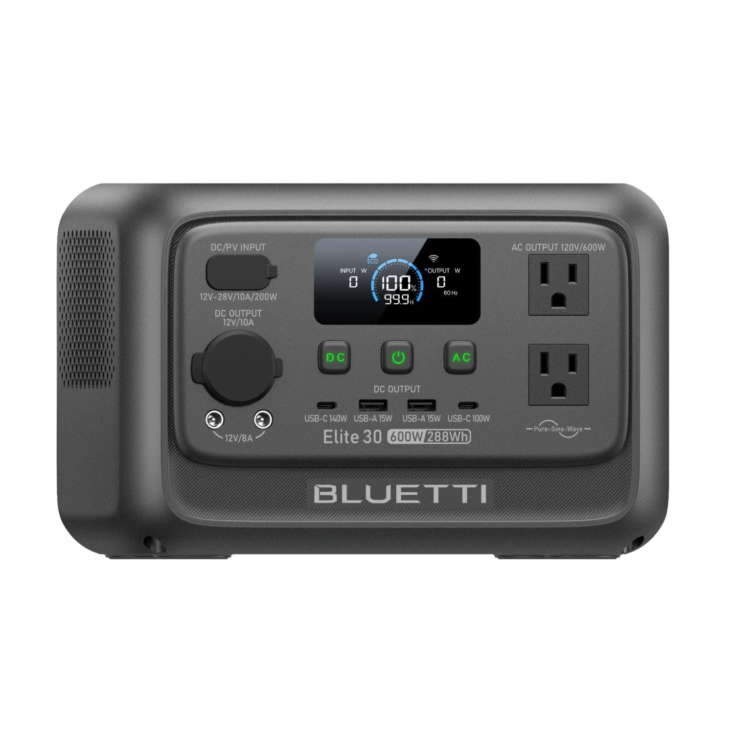 BLUETTI Elite 30 V2 | 288Wh 600W Portable Power Station right view