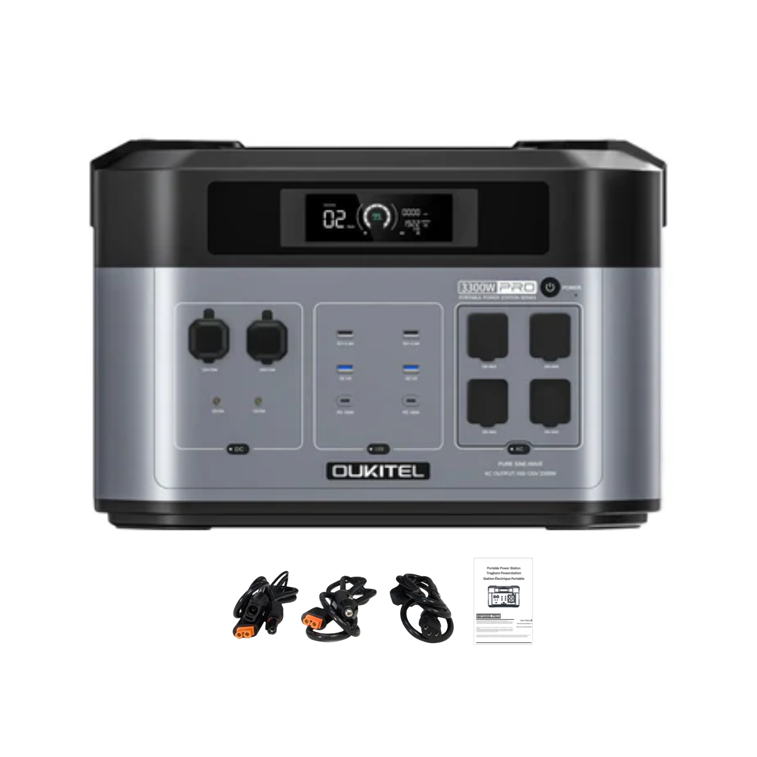 OUKITEL BP2000 PRO Portable Power Station | 2048Wh | 3600W | 1000W