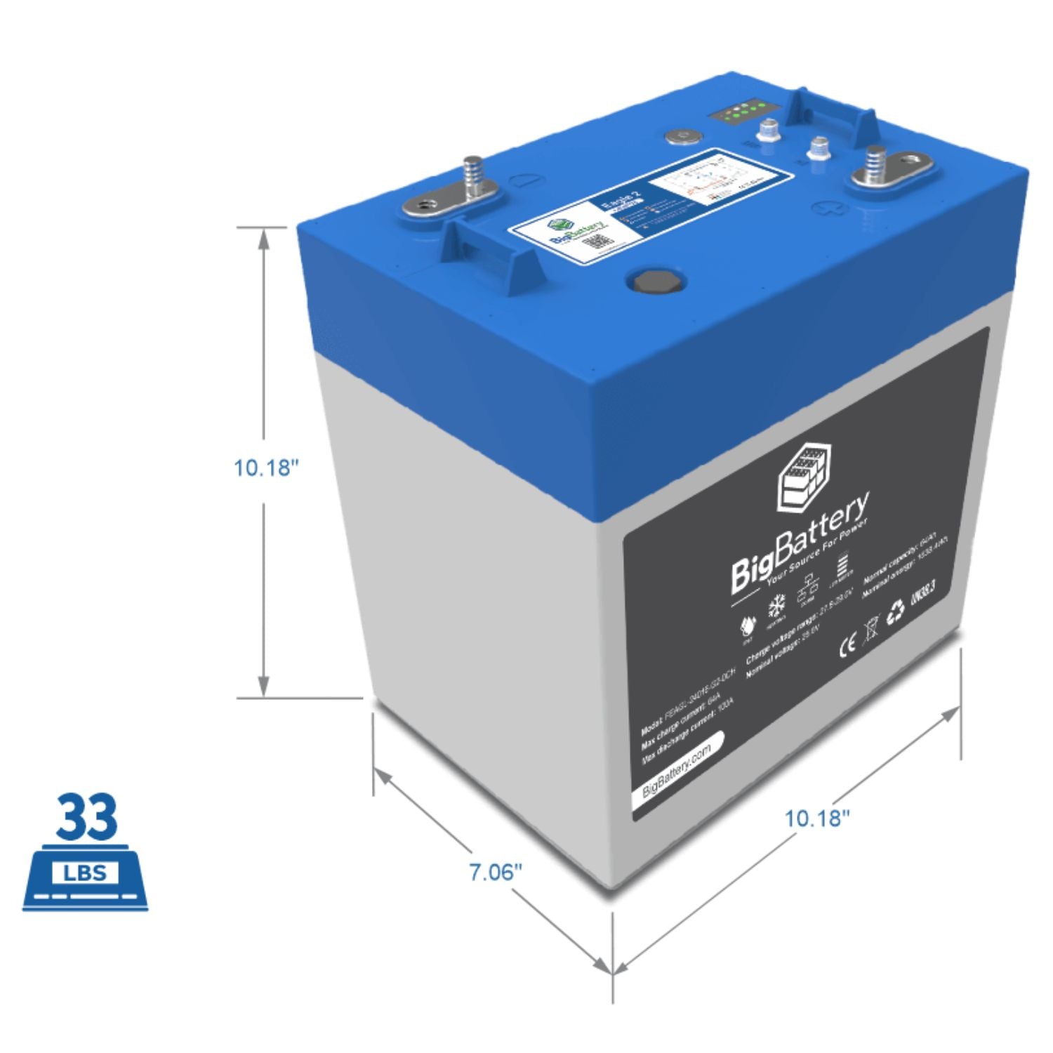 BigBattery 24V EAGLE 2 dimensions