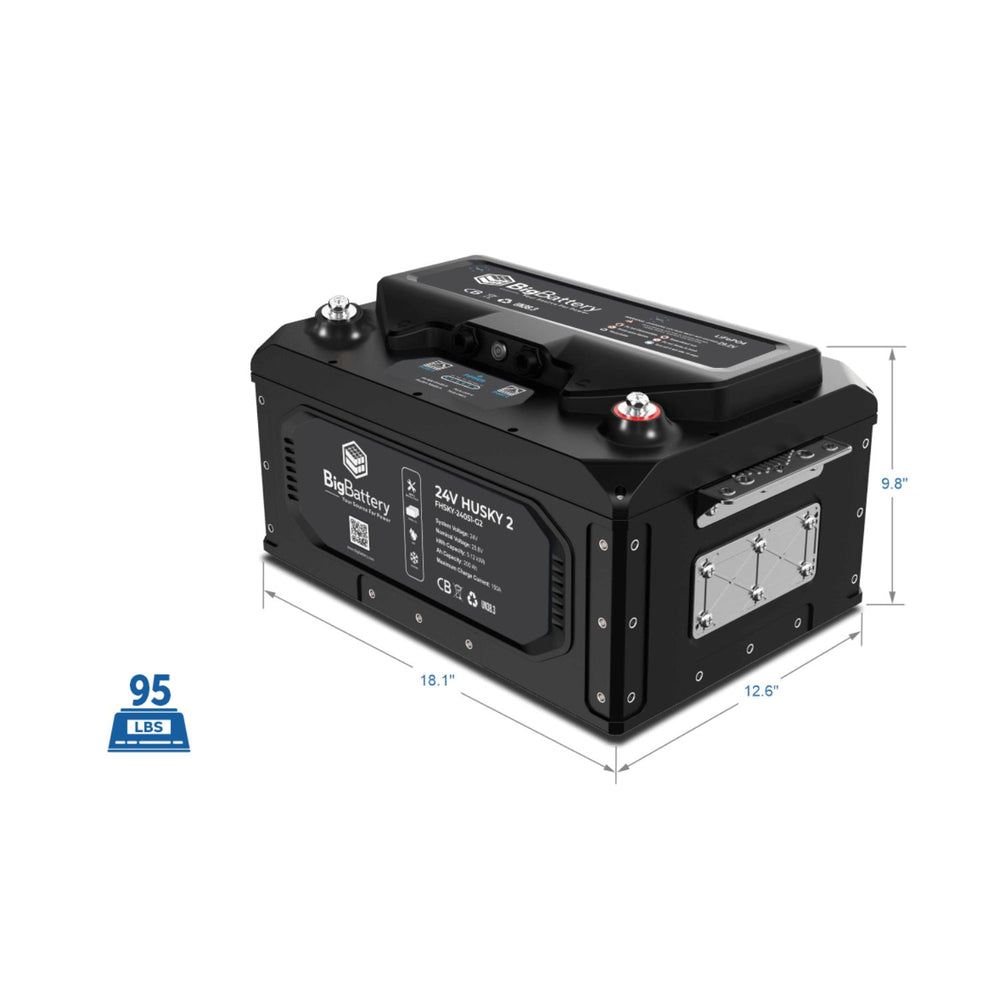 BigBattery 24V HUSKY 2 dimensions 