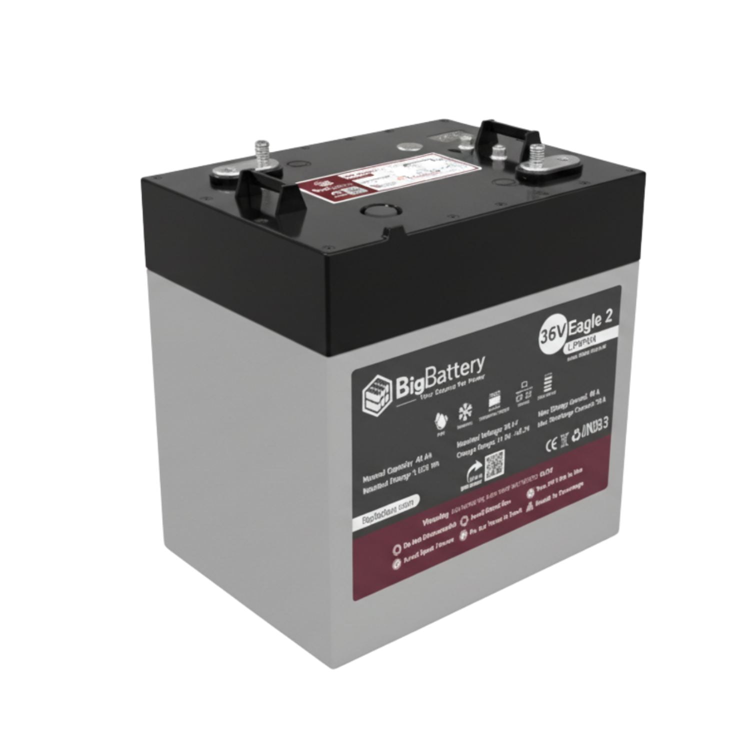 BigBattery 36V EAGLE 2 LiFePO4 Battery 40Ah 1.53kWh