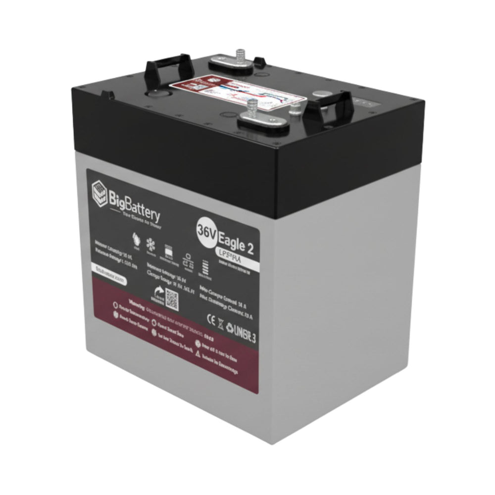 BigBattery 36V EAGLE 2 LiFePO4 Battery 40Ah 1.53kWh Left View