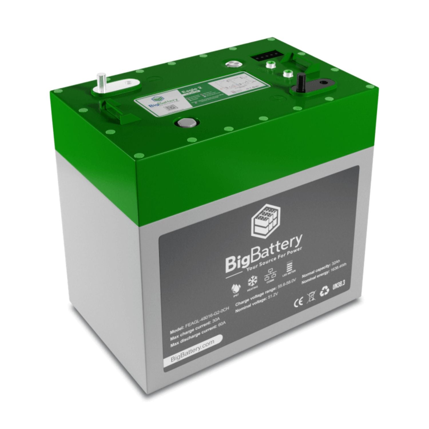 BigBattery 48V EAGLE 2 LiFePO4 Battery 32Ah 1.63kWh
