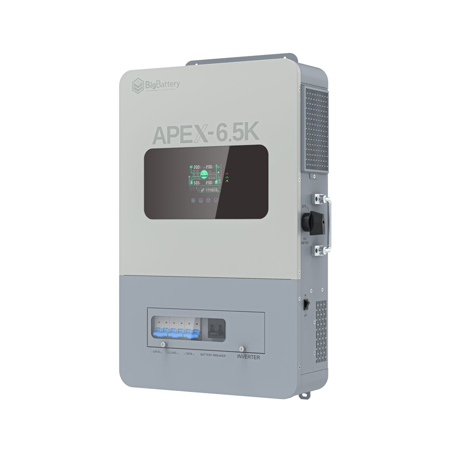 BigBattery APEX-6.5K Off-Grid Inverter left view