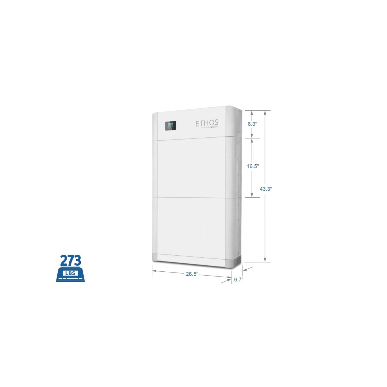 BigBattery ETHOS 48V 5.12kWh Two-Battery Modules Dimensions