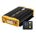 Black and yellow power inverter with a control panel on a white background