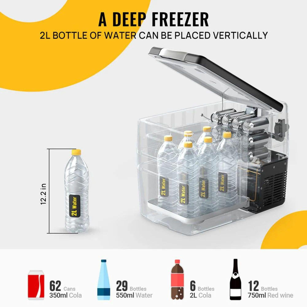 BougeRV 12V Portable Fridge 42 Quart  Deep Freezer