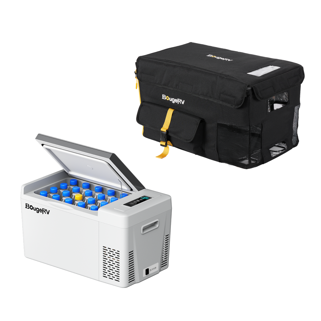 BougeRV 12V 23 Quart Portable Fridge with Cover