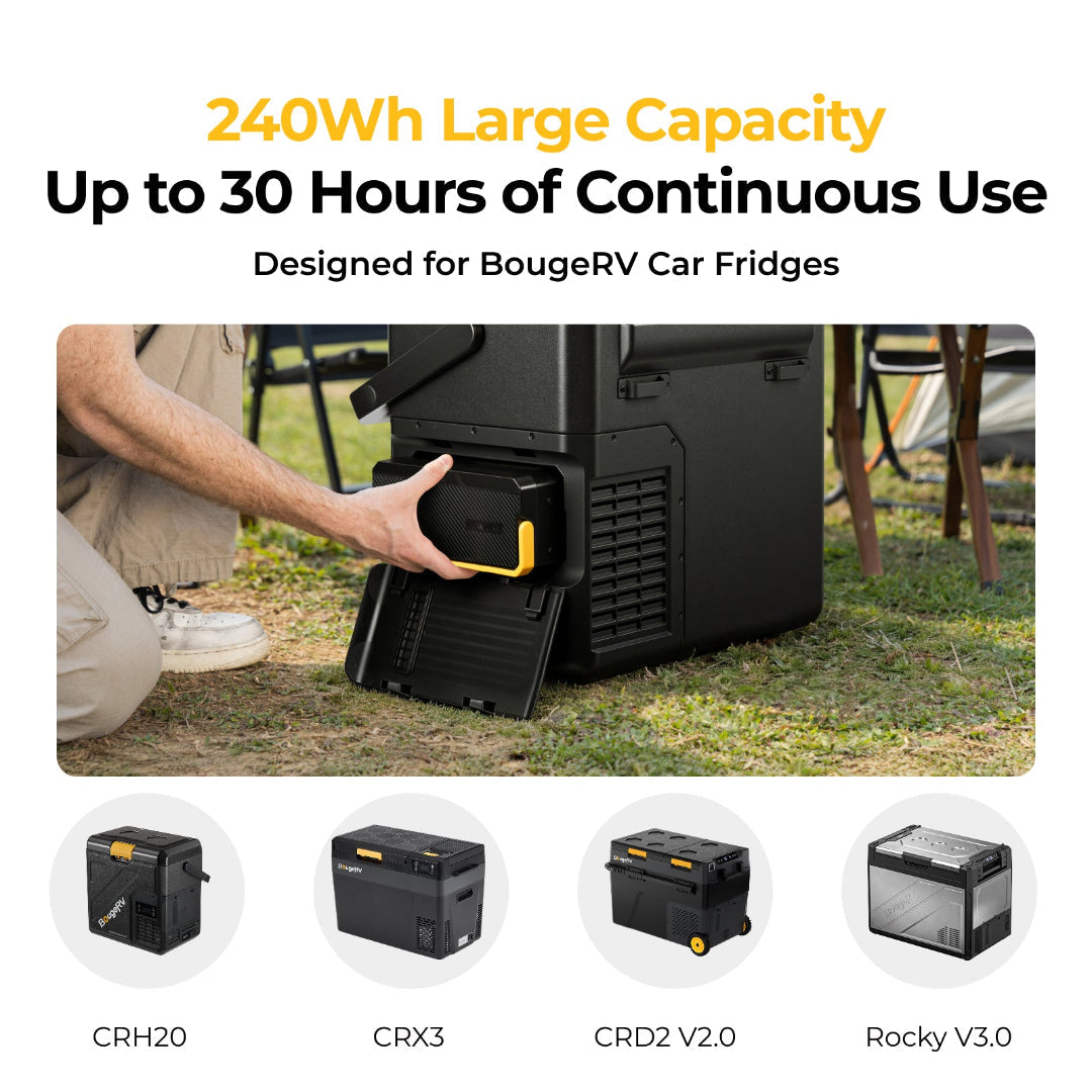 BougeRV 240Wh Detachable Battery for Fridge - Designed for BougeRV Car Fridges