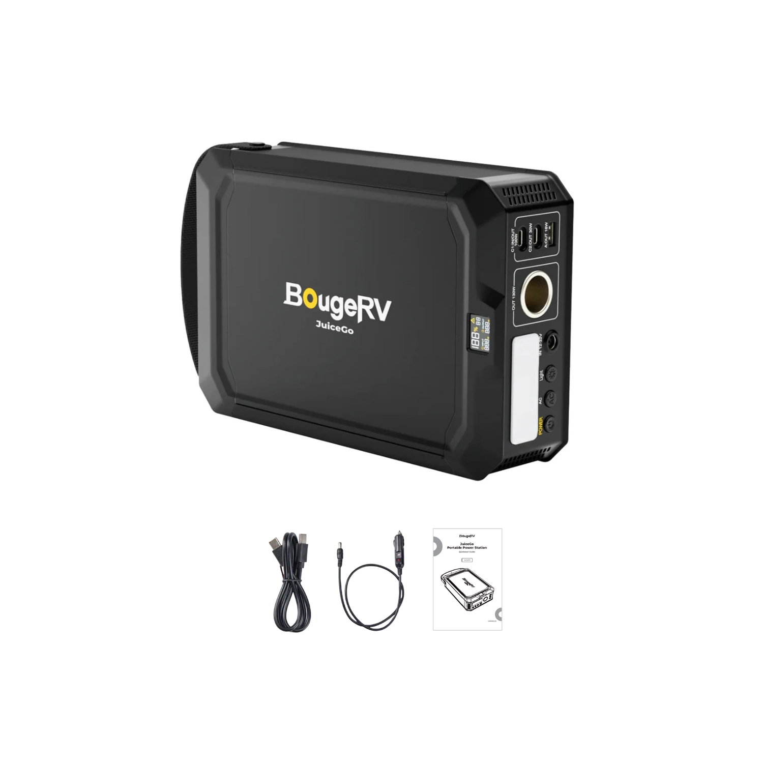 BougeRV JuiceGo 240Wh Portable Power Station  Inclusions