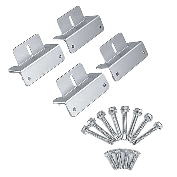 BougeRV Solar Panel Mounting Z Bracket Mount Kits - 4 Units Z Brackets