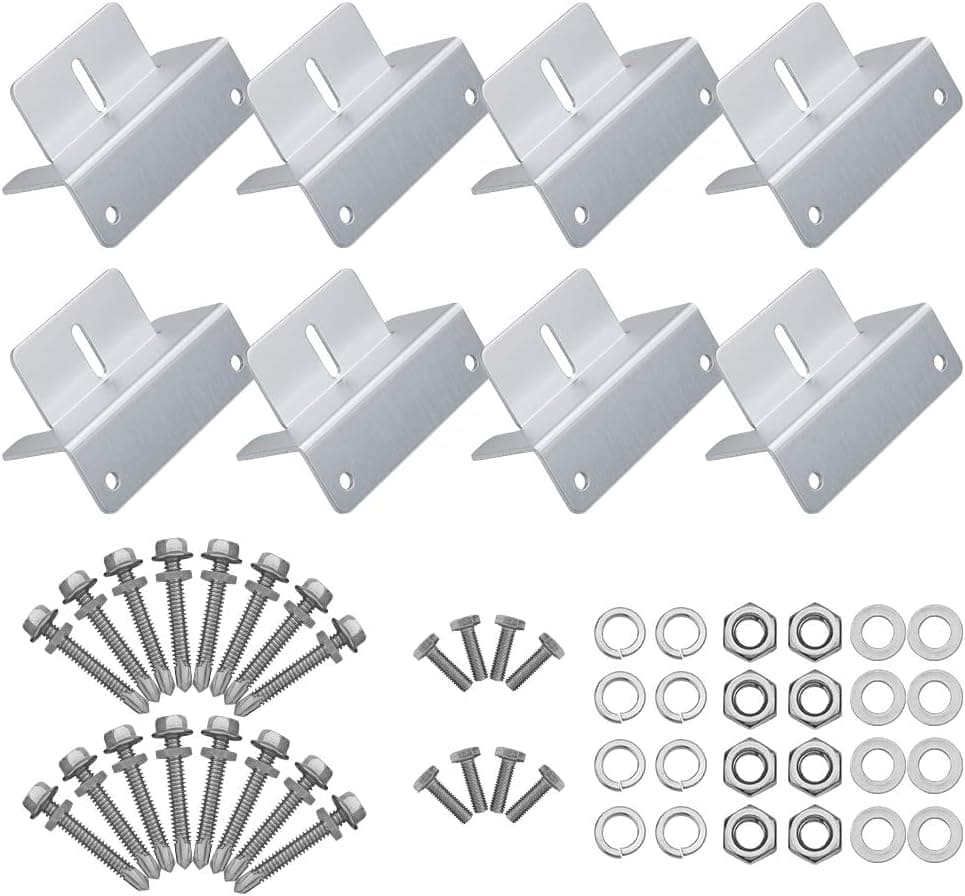 BougeRV Solar Panel Mounting Z Bracket Mount Kits - 8 Units Z brackets