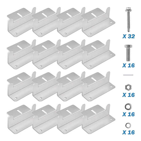 BougeRV Solar Panel Mounting Z Bracket Mount Kits Z-bracket Set Kits