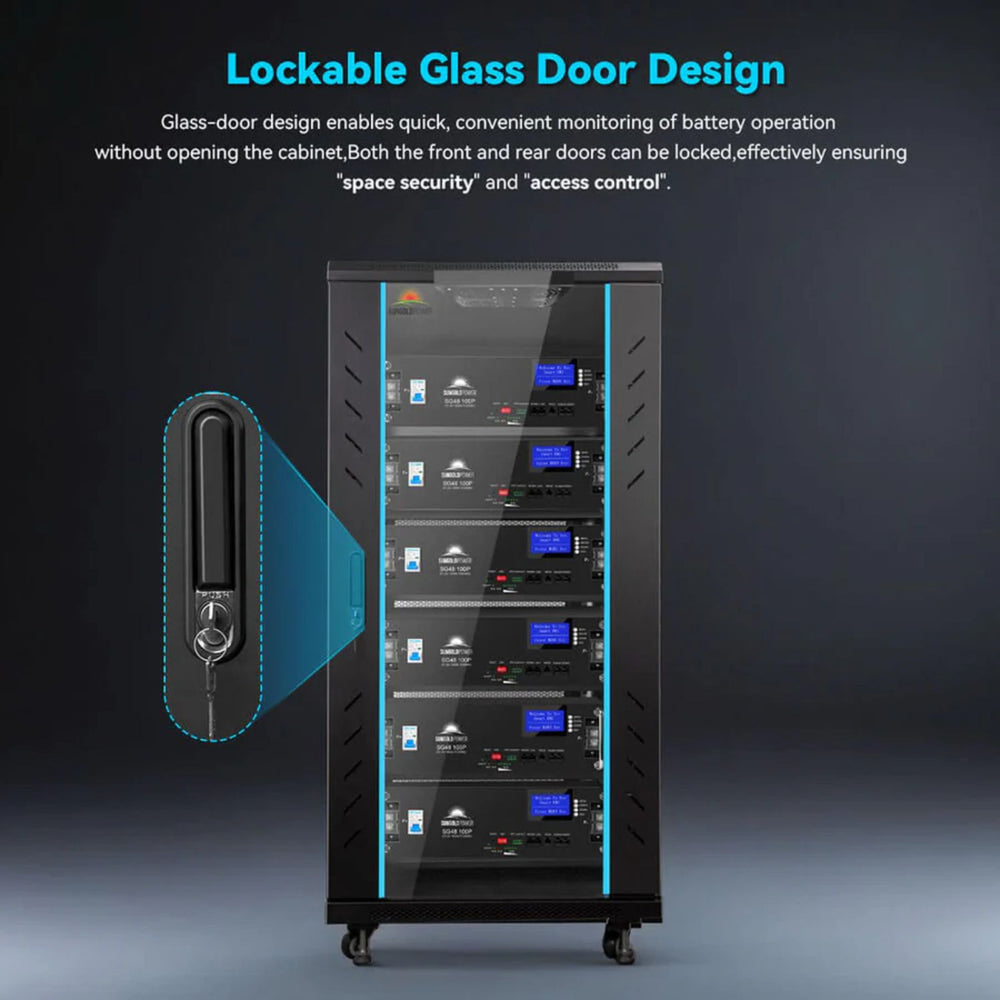 Cabinet 6 Slot with Bus Bar - Lockable Glass Door Design