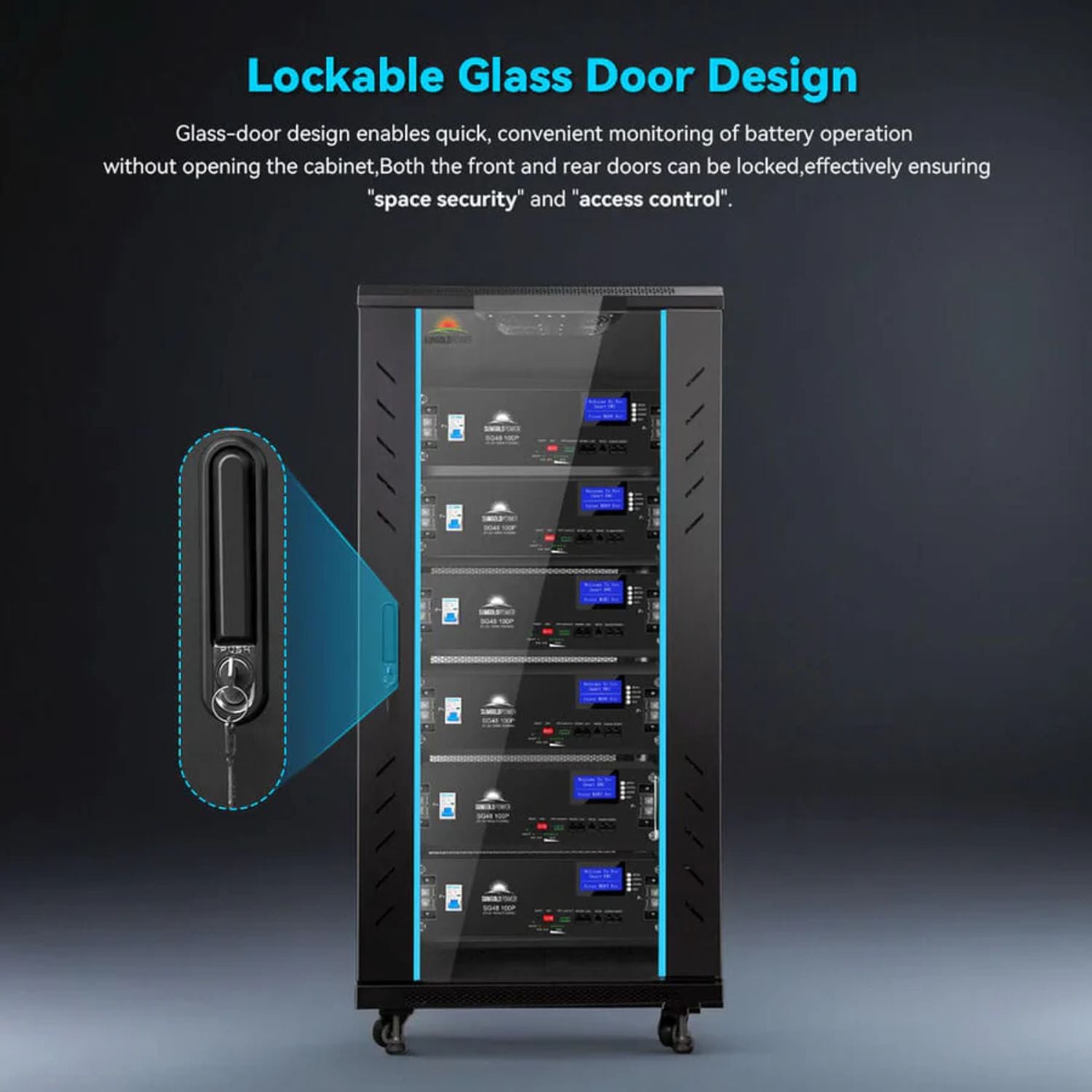 Cabinet 6 Slot with Bus Bar - Lockable Glass Door Design