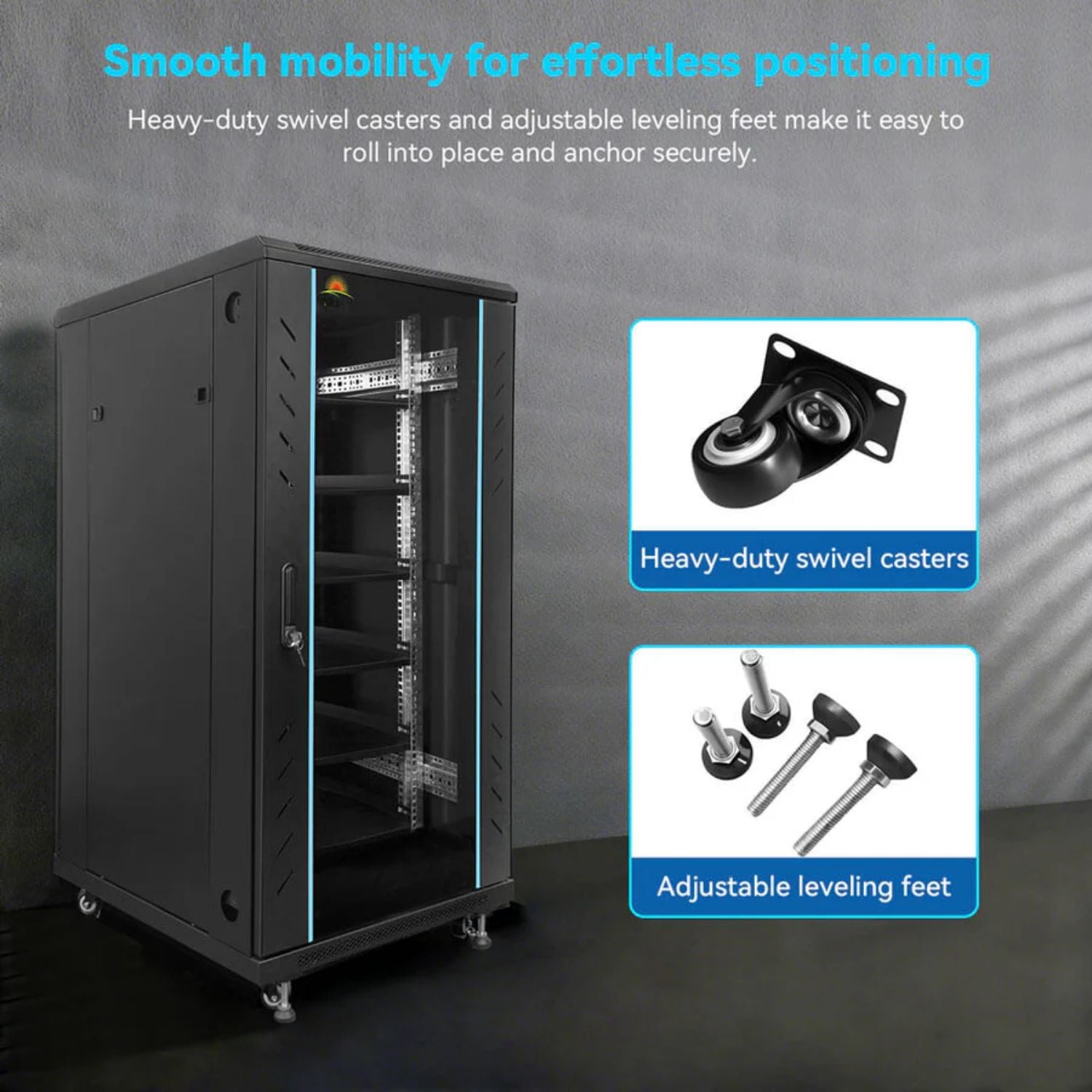 Cabinet 6 Slot with Bus Bar - smooth mobility for effortless positioning 