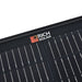 Close-up of Rich Solar logo on MEGA 100W Portable Solar Panel Briefcase
