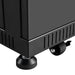 Close-up of a Rich Solar Battery Server Rack for ALPHA 5 PRO with wheels on a white background