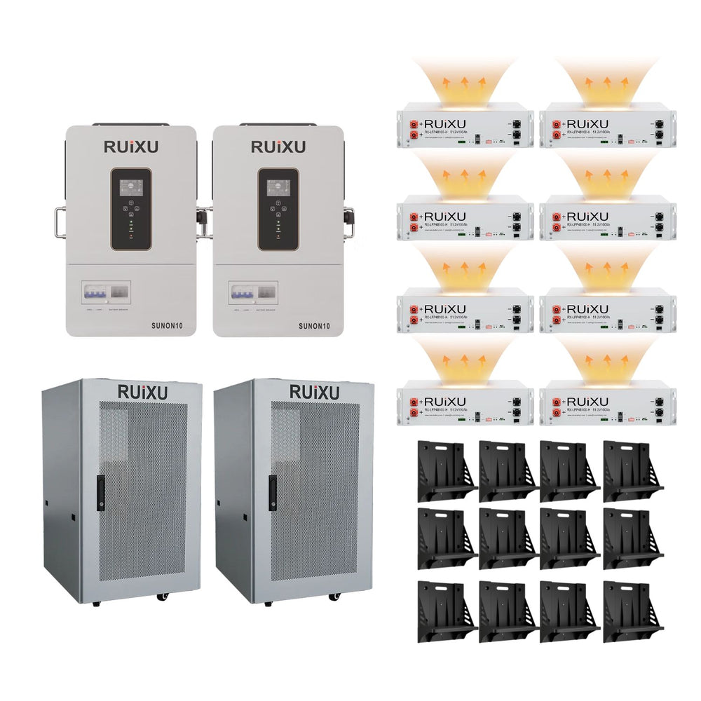 RUiXU 10kWh–61kWh Home & Commercial Battery Storage Kits