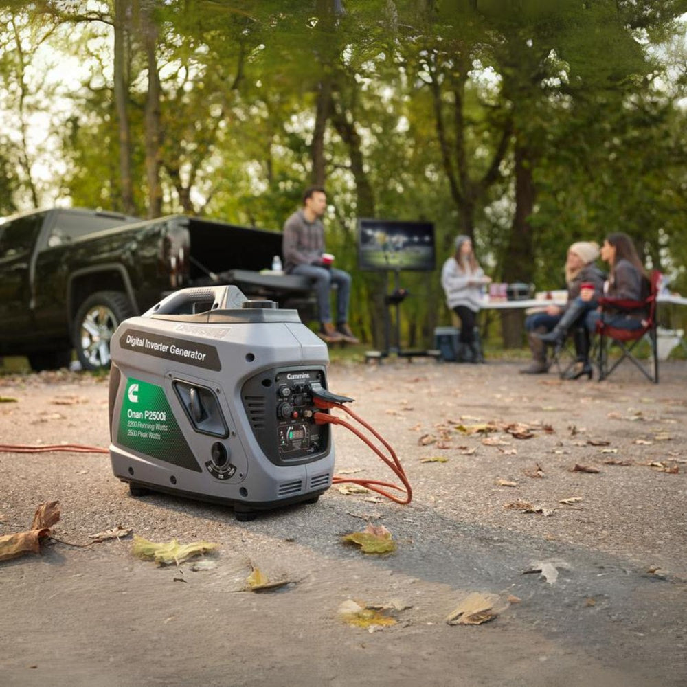 Cummins Onan P2500i Inverter Generator in the forest