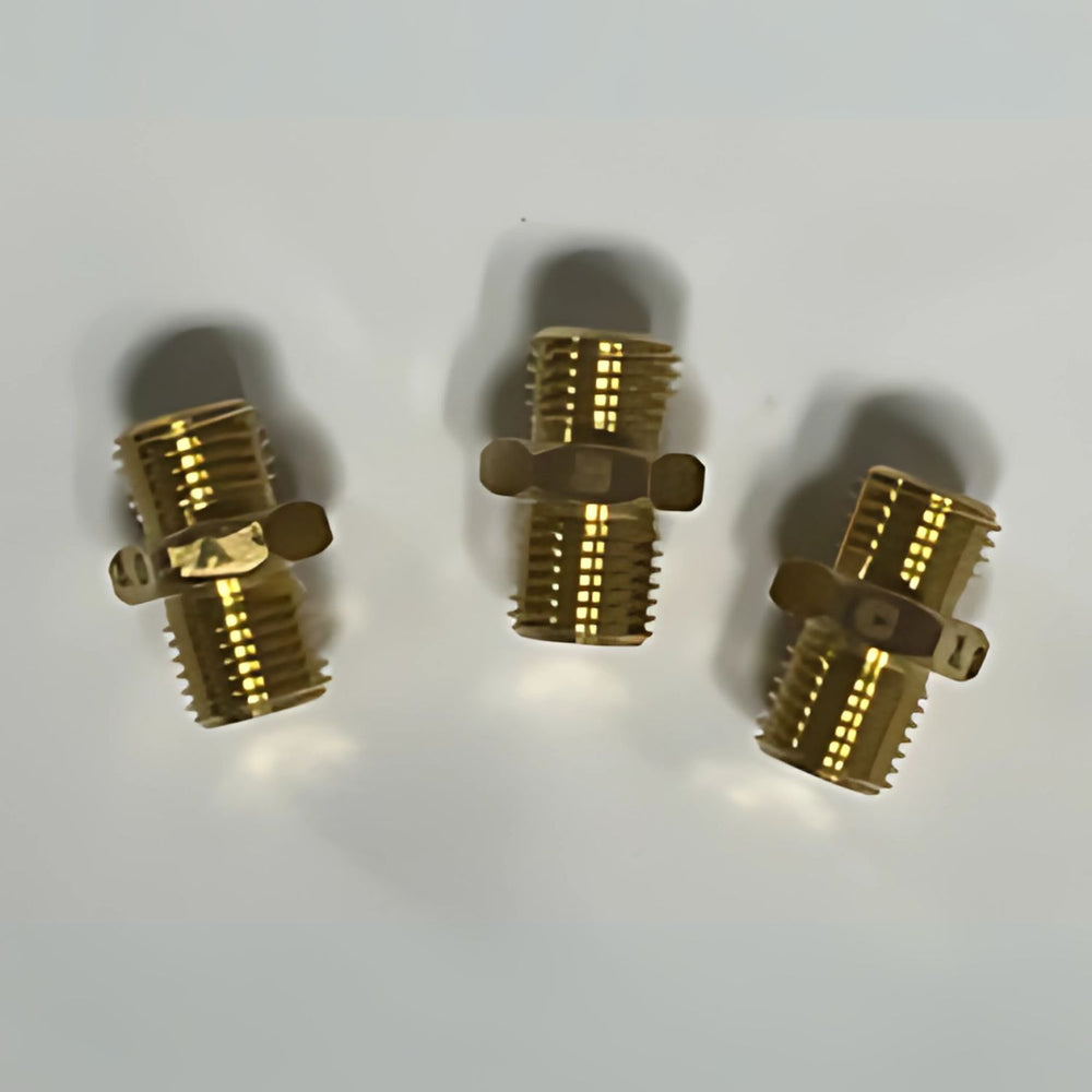 Cummins High Altitude Regulator Kit, P4500iDF Three brass plumbing connectors on a white background