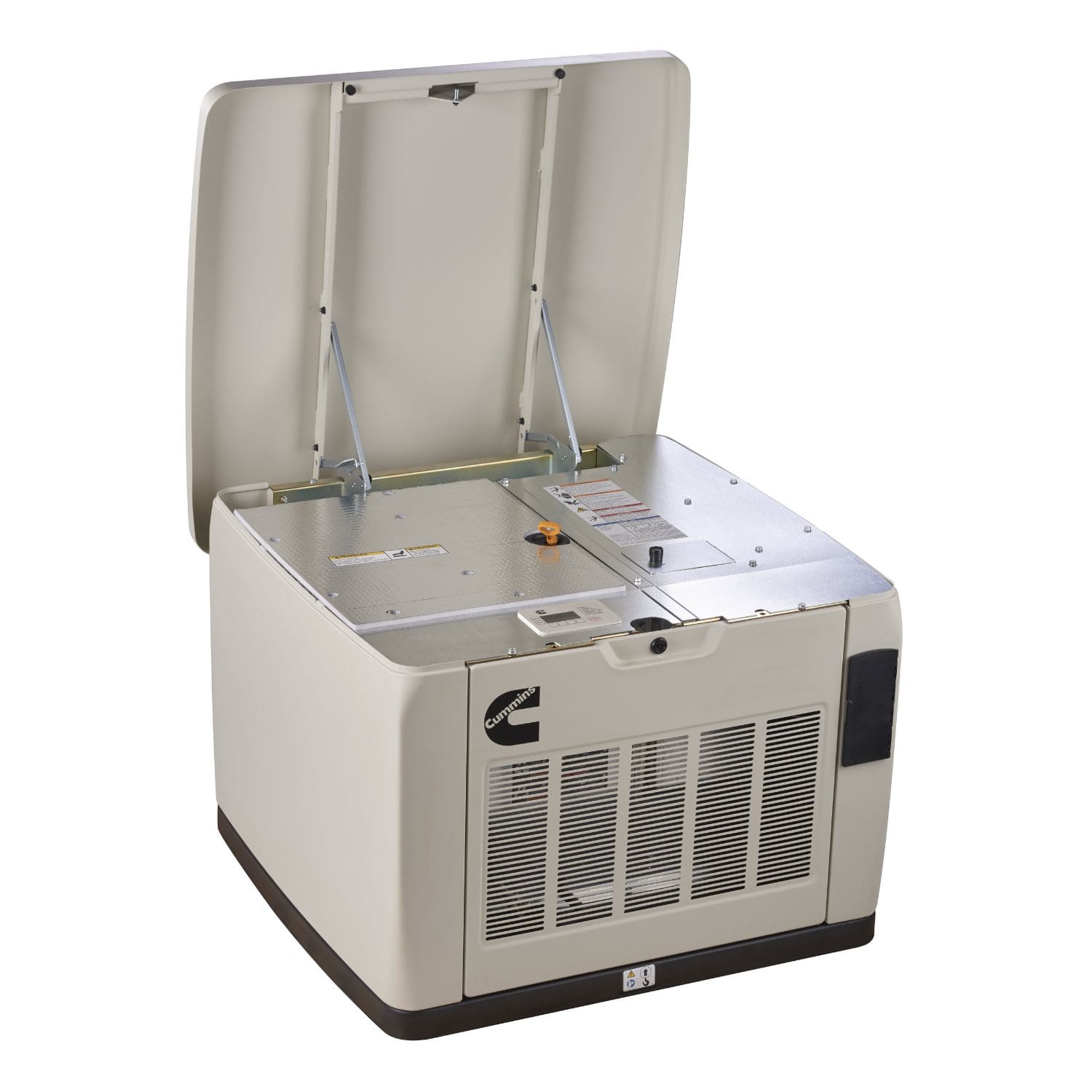 Cummins RS17A 17kW Home Standby Generator with open upper view