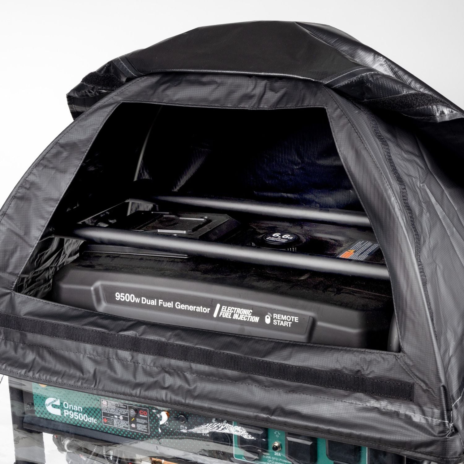 Cummins Running Cover for Open Frame Portable Generators inside view