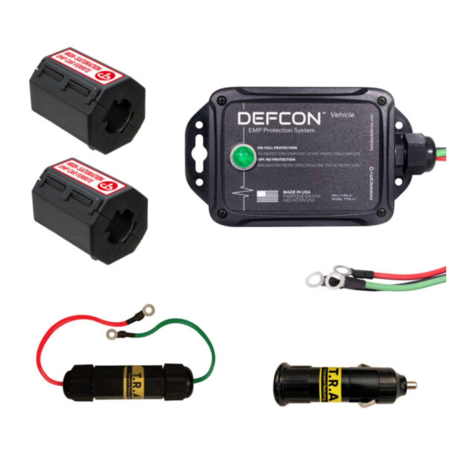 DEFCON Vehicle Protection Kit - 2 auto ferrites, 1 TRAP, 1 TRAP-B  complete set
