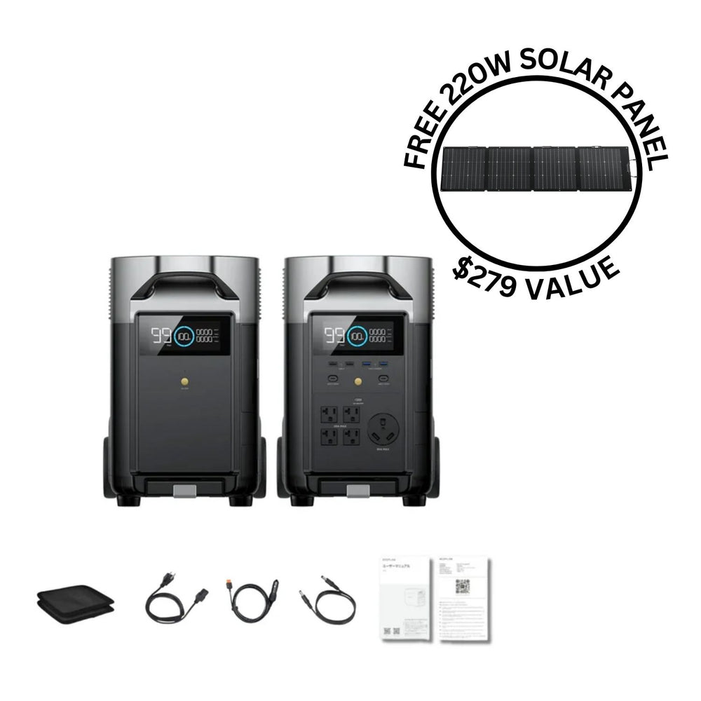 DELTA Pro With Expansion Battery With FREE 220W Solar Panel