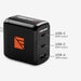 Dark Energy 65W AC Wall Adapter with dual USB-C and USB-A charging ports.