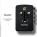 Dark Energy Int'l Wall Adapter - Front facing outlets that allows you to still plug in